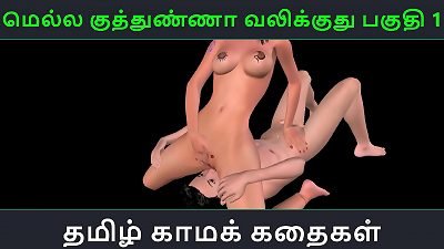 Tamil audio fuck-a-thon story - Mella kuthunganna valikkuthu Pakuthi 1 - Animated cartoon 3d porno video of Indian female sexual fun