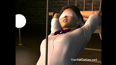 puny 3d sweetie tied up with ropes