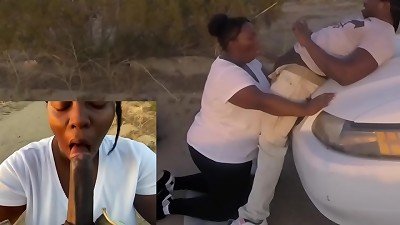 Thot give head behind her moms building