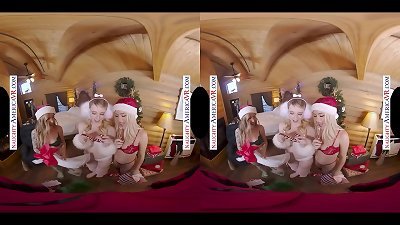 mischievous America - Jazlyn Ray, Melody Marks, and Rory Knox spend Christmas vacation sharing the massive chisel of their ski professor