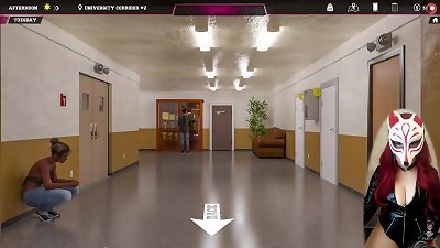 Steps of lechery # 14 - horny coed jerks in the classroom