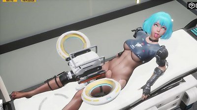 manga porn baby Alet dressed as a paratrooper teaches in bang-out with a drone on a space station in a laboratory.