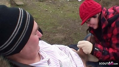 old gross guy poke Real Czech teen Street bi-atch Public