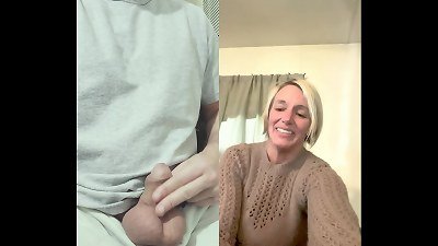 42yr older mommy watches ballbusting for the first time