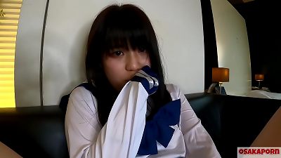 18 years old teen japanese with small boobies drizzles and gets ejaculation with finger fuck and fuck-a-thon toy. amateur asian with school costume cosplay gives oral job deeply. Mao seven OSAKAPORN