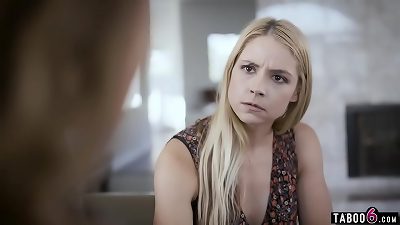 Angry mom Sarah Vandella comforted by gigantic manstick daddy