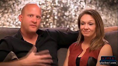 Amateur couple first time threesome with an open minded girl