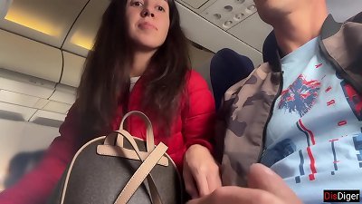 Risky Public jerking Off On A plane full Of People - Public salami flashing