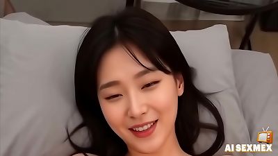 korean female banging at home | orgasm lady tearing up her huge ass and honeypot | Virtual fucky-fucky [AI generated]