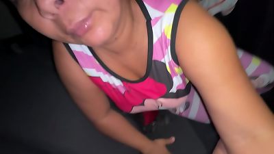 I take my big-assed, older elder whore to lurk in the car without her spouse knowing.