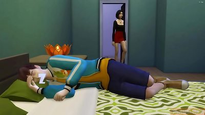 korean step-sister porks Sleeping brutha After Waking Him Up gargling His cock - asian brutha And sister Share bed | asian Family | brutha And sister Sleeping bang-out