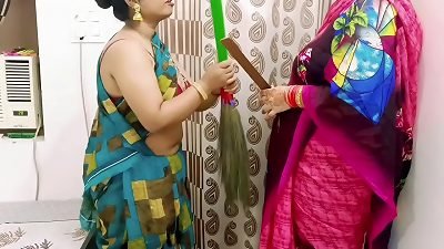 gonzo Indian threesome fuck-fest with desi wife and Indian maid