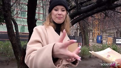 GERMAN SCOUT - slender college damsel CASEY PICK UP FOR fuck AT STREET audition