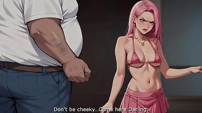 young tiny small stepdaughter hummiliated by her old thick ugly stepfather (Hentai/3D/Animated)