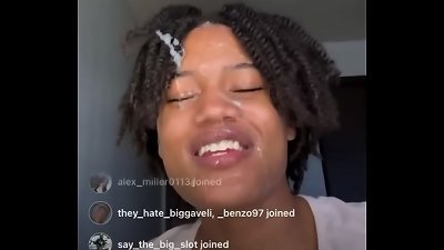 He gave me a huge facial cumshot on Instagram LIVE