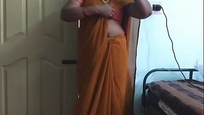 desi  indian kinky tamil telugu kannada malayalam hindi cheating wife wearing saree vanitha demonstrating thick boobies and shaved vagina press hard breasts press nip massaging twat masturbation