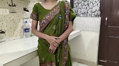 Indian molten Stepmom has hot fuck-fest with stepson in kitchen! with clear Audio, Indian Desi stepmom muddy