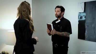 Ill-Mannered college chick screwed By Priest - Eliza Eves, Tommy Pistol