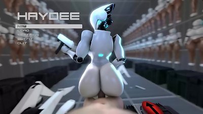 Haydee the fabulous robot | 3d porn Parody clips Compilation
