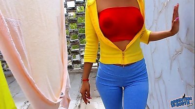 perfect gigantic AND obese mexican ASS! tight Leggins and meaty Tits!