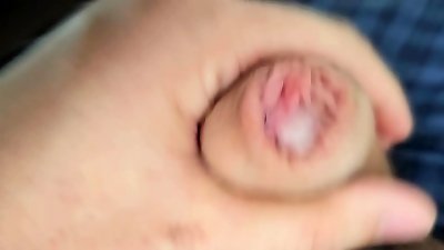 LOTS of Precum while edging my unique cock