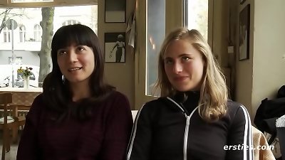 Ersties: gorgeous lezzie buddies try Something new By Wearing a string On