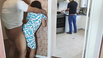 My Brother-in-Law nails Me While My cuckold husband Is Cooking muddy NTR