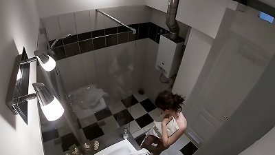 HIDDEN cam - Spying my sister in the shower
