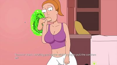 Rick and Morty: A Way Back Home- Summer is deep-throating off her bro