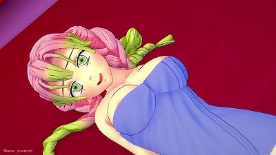 The stunning and horny Mitsuri wants to have fun today, playing with lots of enthusiasm, using only a towel (Hentai)