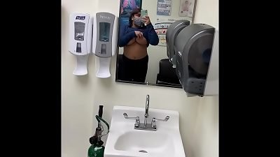 crazy whore shows mammories in Doctors Office