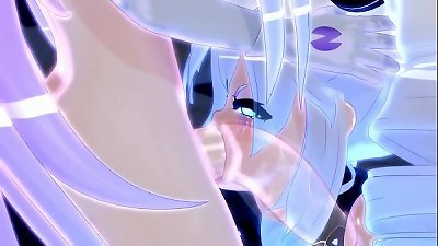 Futa Nepgear x Uni - mouth fuck