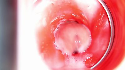 CAMERA inside PUSSY: giant money-shot IN PUSSY! hottest internal ASMR in 4K