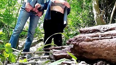 Is this your very first time cumming in nature? Don't worry, mother-in-law will succeed!