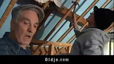 grandpas drill a thin teenage